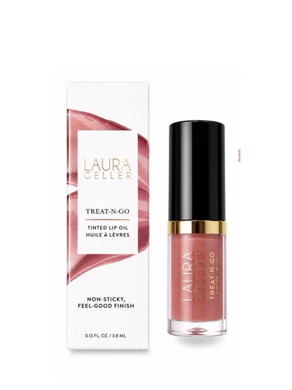 Laura Geller Treat-N-Go Tinted Lip Oil, Finish Line, Nude, 0.13 fl oz